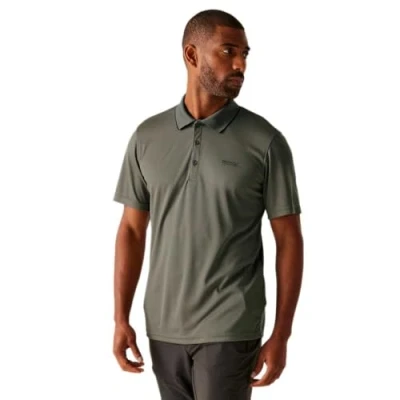 Image of Regatta Men&#039;s Quick Drying Maverick V Active Polo Shirt Treetop, Size: L