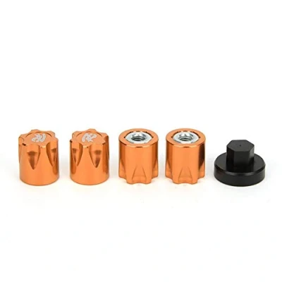 Image of RC Wheel Rim, 4 PCS M4 Rim Center Cap Nut Compatible with Traxxas TRX4 Axial SCX10 90046 D90 Remote Control Car(Yellow)