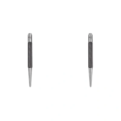 Image of Starrett 117C Centre Punch With Round Shank, 4&quot; Length, 1/8&quot; Tapered Point Diameter (Pack of 2)