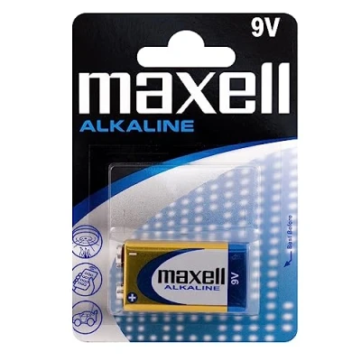 Image of Maxell 6LR61 MN1604 9V Alkaline Battery