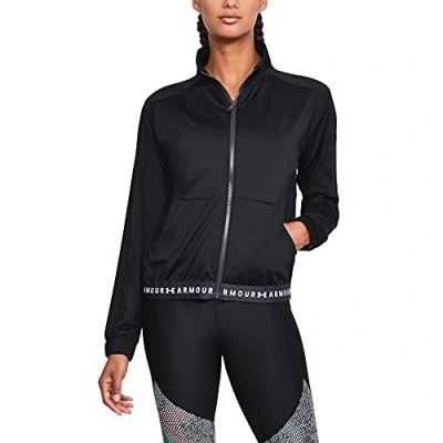 Image of Under Armour Women Heatgear Full Zip, Breathable Windbreaker Jacket with Length Women’s Lightweight Loose Fit