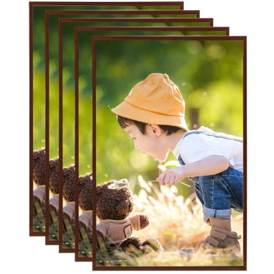 Image of vidaXL Photo Frames Collage 5 pcs for Wall/Table Bronze 59.4x84 cm MDF