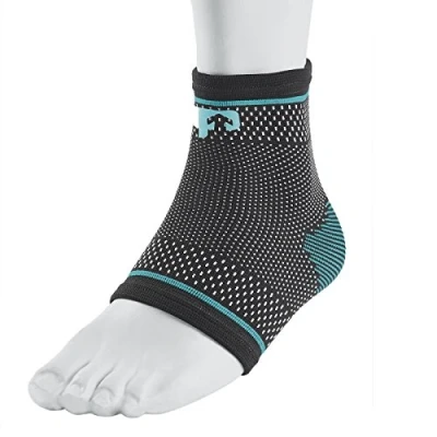 Image of Ultimate Performance Compression Elastic Ankle Support, Medium, Black/Blue Up5155m