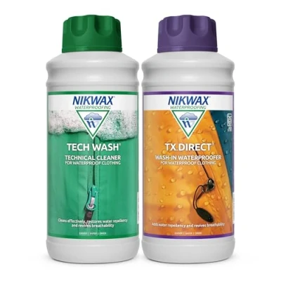 Image of Nikwax 1000ml Tech Wash / TX.Direct Twin Pack Maintenance items for clothing