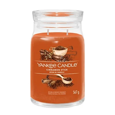 Image of Yankee Candle Signature Scented Candle, Cinnamon Stick Large Jar with Double Wicks, Long Burning Perfect Christmas Gifts for Women