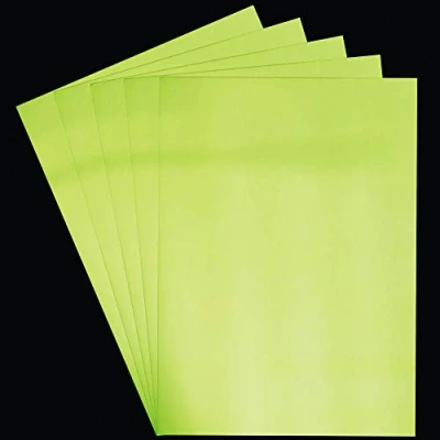 Image of Baker Ross AX391 Glow in The Dark Card Pack of 15 Sheets, Halloween Craft Supplies, Sheets for Crafting, Kids Materials