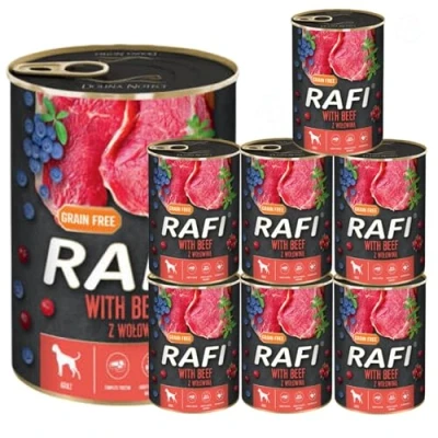 Image of Complete Wet Dog Food: Meat &amp; Natural Ingredients, Grain Free, Immune Boosting Superfoods in Every Flavor! Healthy Tasty Nutrition for All Breeds! (Beef, 8x400g)