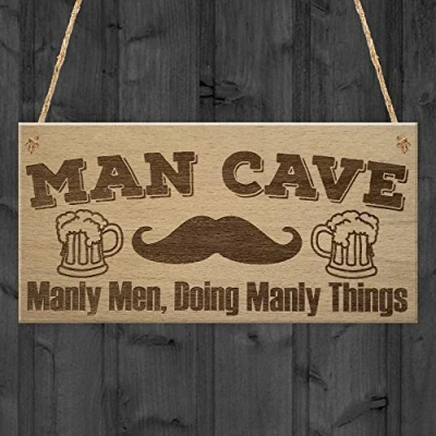 Image of Red Ocean Man Cave Manly Alcohol Home Bar Pub Beer Friendhip Hanging Plaque Gift Sign