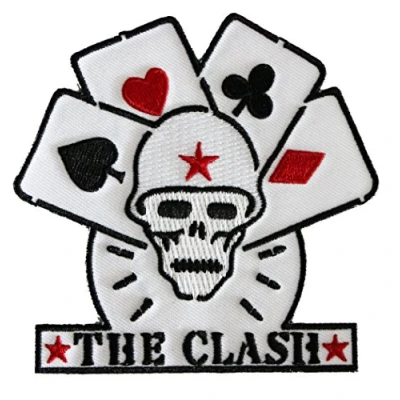 Image of The Clash Skull / Cards iron on sew cloth patch (cv)