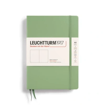 Image of LEUCHTTURM1917 Notebook Medium (A5), Hardcover, 251 Numbered Pages Sage, Plain