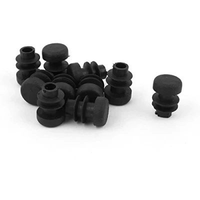 Image of Sourcingmap 10 Pcs Black Plastic 12mm Pipe End Blanking Caps Bung Tube Tubing Insert Round