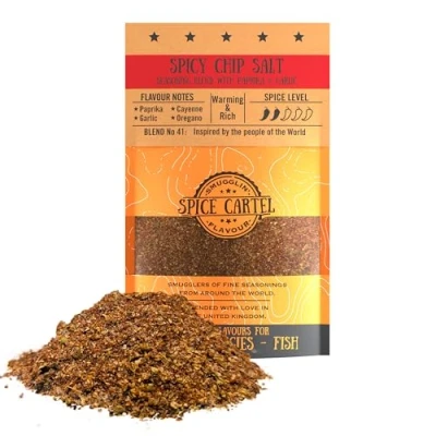 Image of Spice Cartel&#039;s Chip Seasoning Blend. Magic On Any Fried or Roasted Potato. 100g Resealable Pack Seasons 3kg+ Of Protein. Premium UK Hand Blended.