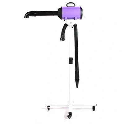 Image of Pedigroom Professional Dog Grooming Dryer/Blaster On Stand Wheels Pink