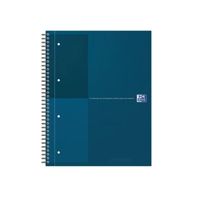 Image of Oxford Hardback Wirebound Notebook 160 Pages Special Edition A4+ Blue