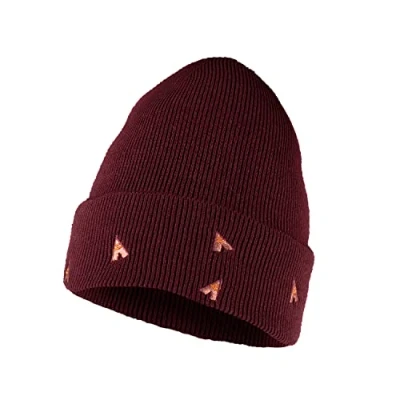 Image of Buff Knitted Beanie OTTY Tipi Maroon Unisex One Size