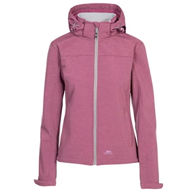 Image of Trespass Leah Waterproof Softshell Jacket with Adjustable Grown On Hood Mauve Marl, X Large