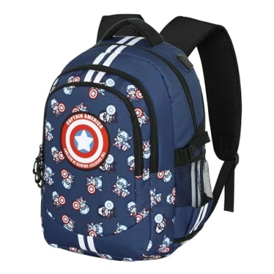 Image of Marvel Captain America Plus Running Backpack, Blue, 34 x 46 cm, Capacity 32 L
