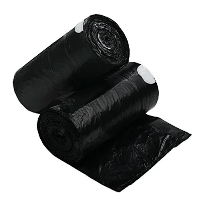 Image of Dynko Drawstring Bin Bags 50 L, Black Plastic Liners