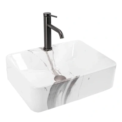 Image of REA Bathroom Sink Made of Ceramic Marmo imitation U5052, Kelly Stone Imitated