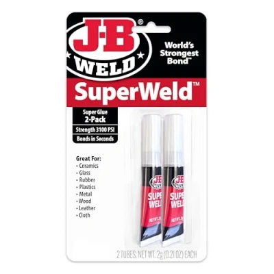 Image of JB Weld Superweld 2g Twin Pack Super Glue, Multi Purpose Fast Setting Clear