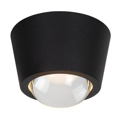 Image of Rigon Flush ceiling light Ø9cm LED 3000K Black