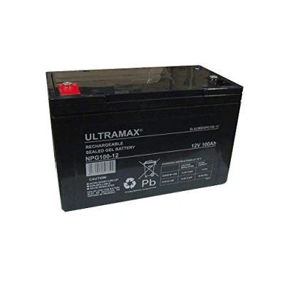 Image of ULTRAMAX 12V 100AH GEL AGM DEEP CYCLE LEISURE CARAVAN MARINE BATTERY