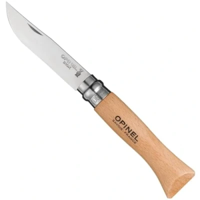 Image of Opinel No.06 Stainless Steel Folding Knife with Beechwood Handle