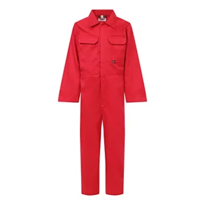 Image of Wetplay Childrens Childs Kids Boys Girls Boilersuit Overalls Coverall Boiler Suit 1 13 Years (14 Years, Red)
