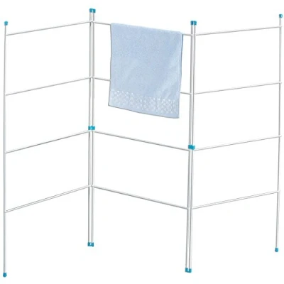 Image of Home Vida Indoor and Outdoor Folding Clothes Airer, Plastic, White