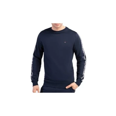 Image of Tommy Hilfiger Men&#039;s Track Top Ls Hwk Um0um00705 Sweatshirt, Blue (Navy Blazer), M