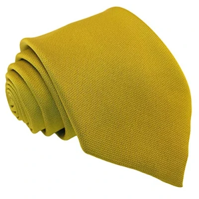 Image of Great British Tie Club Plain School Ties High 52&quot; Length (Gold)