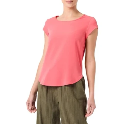 Image of ONLY Women&#039;s Onlvic S/S Solid Top Noos Ptm T Shirt, Cayenne, 10