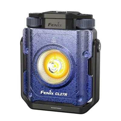 Image of Fenix CL27R Blue Embossed, Rechargeable Multi Beam Lantern 1600 Lumens 180m 285 Hrs Max Red Light Mode Stepless Colour Temperature &amp; Brightness Adjustment 360 Magnetic Handle IP66