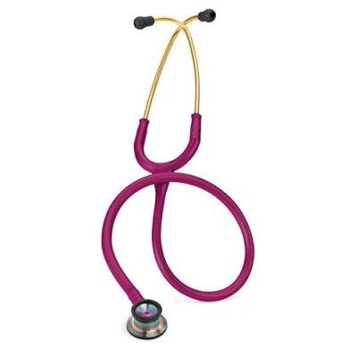 Image of 3M Littmann Classic II Infant Stethoscope, Rainbow finish Chestpiece, Raspberry Tube, 28 inch, 2157