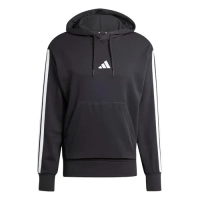 Image of adidas Men&#039;s ESSENTIAL THREE STRIPES FRENCH TERRY HOODIE, black/white, XS