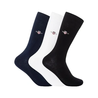 Image of GANT Men&#039;s SHIELD SOCKS 3 PACK Herren Socken, Black,