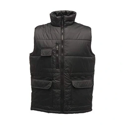 Image of Regatta Professional Men&#039;s Steller Multi Zip Ripstop Insulated Bodywarmer Gilet Jacket, Black, size XX Large