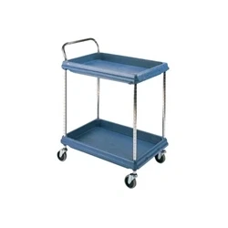 Image of Deep Ledge Trolley 2 Tier Blue H1041 x W832 D546mm