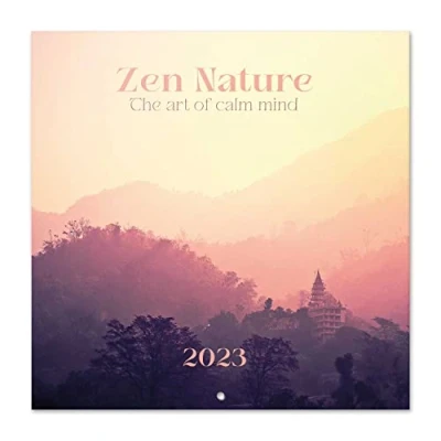 Image of Grupo Erik Zen Nature Wall Calendar 2023, 12 Month Planner, Family Planner + 4 Bonus Months, 12&#039; x FS