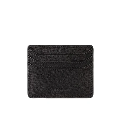 Image of grande 3633 Genuine Leather Card Holder for Women and Men Super Slim Minimalist Small Snap Wallet (Royal Black)