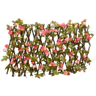 Image of vidaXL Artificial Ivy Trellis Expandable 5 pcs Dark Pink 180x20 cm