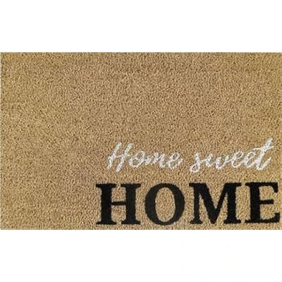 Image of AP Supplies Rubber Backed Coir Door Mat 40cm x 60cm Durable, Non Slip, Eco Friendly, Absorbent for Indoor/Outdoor, Entrance, Floor (HOME SWEET HOME)