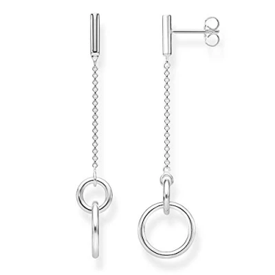 Image of Thomas Sabo Women Stud Earrings Circles 925 Sterling Silver H2046 001 21