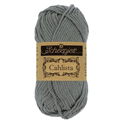 Image of Scheepjes Cahlista 242 Metal Grey Yarn 10x50g