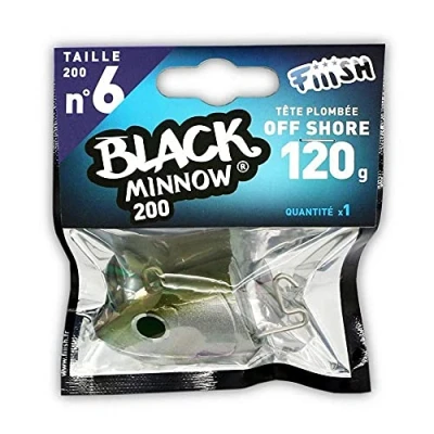 Image of Fiiish Black Minnow Fishing Jig Heads Kaki/Silver, 120 g