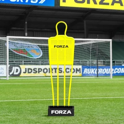 Image of FORZA 2 in 1 Football Rebound Block &amp; Mannequin Base (15kg) Heavy Duty Training Tool for Passing Shooting Drills Optional Mannequins Three Sizes (Block + Snr Mannequin, Pack of 1)
