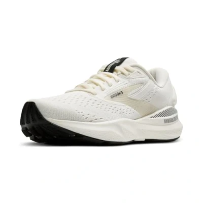 Image of Brooks Men’s Adrenaline GTS 24 Supportive Running Shoe, Coconut/Black/White Sand, 8 UK