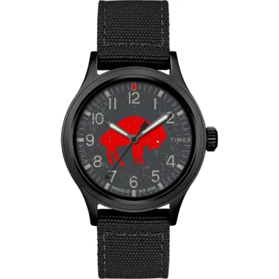 Image of Timex Tribute Men&#039;s NFL Scout 40mm Quartz Fabric Strap, Buffalo Bills, Modern
