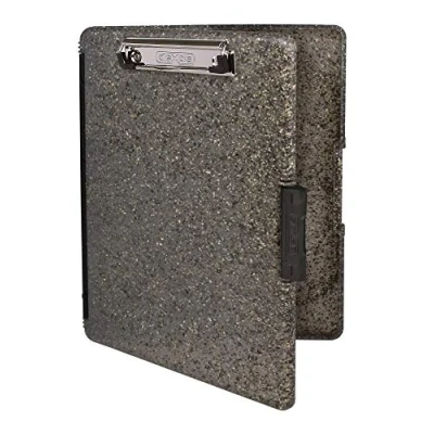 Image of Dexas Slimcase 2 Plastic Clipboard with Storage and Side Opening, Heavy Granite, Office Supplies Clipboards to Organize, Carry Store, A4 Holder, Nursing