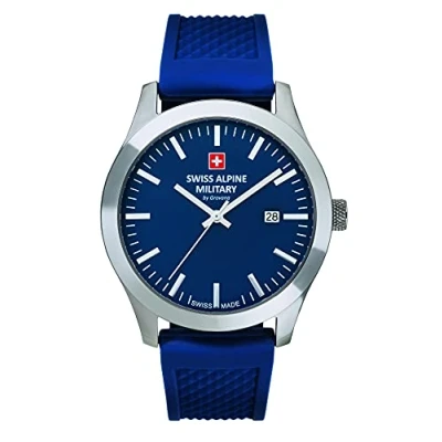 Image of swiss alpine military Men Analog Quartz Watch with Silicone Strap 7055.1835